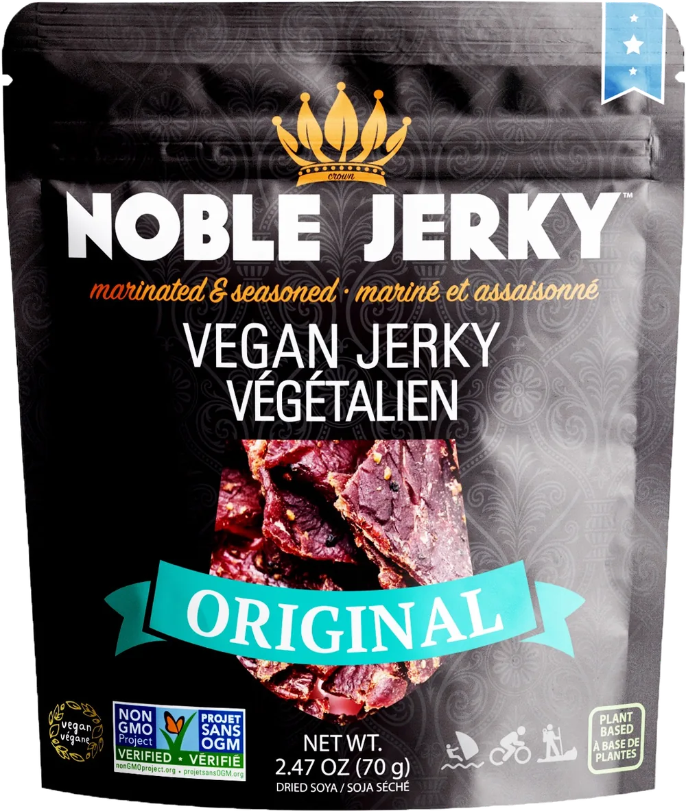 Noble Jerky Original vegan jerky 70g pouch