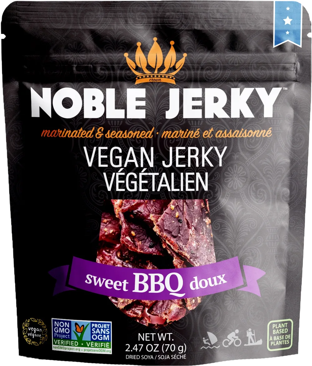 Noble Jerky Sweet BBQ vegan jerky 70g pouch